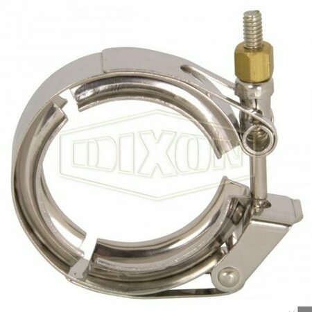 Dixon T-Bolt Sanitary Clamp, 6 in Tube, 304 SS, Domestic 13MO600